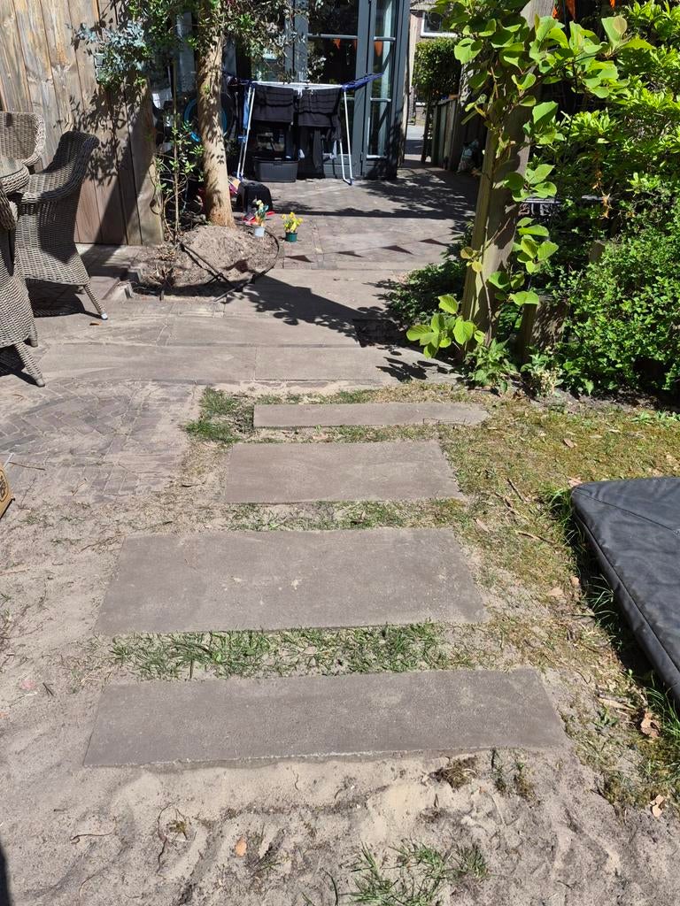 Schellevis oud hollands Betonnen terrastegels/stapstenen, Tuin en Terras, Tegels en Klinkers, Gebruikt, Ophalen of Verzenden, Minder dan 5 m²