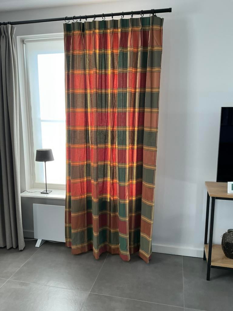 Kamerhoge gordijnen, Huis en Inrichting, Stoffering | Gordijnen en Lamellen, Ophalen, Zo goed als nieuw, 100 tot 150 cm, 200 cm of meer