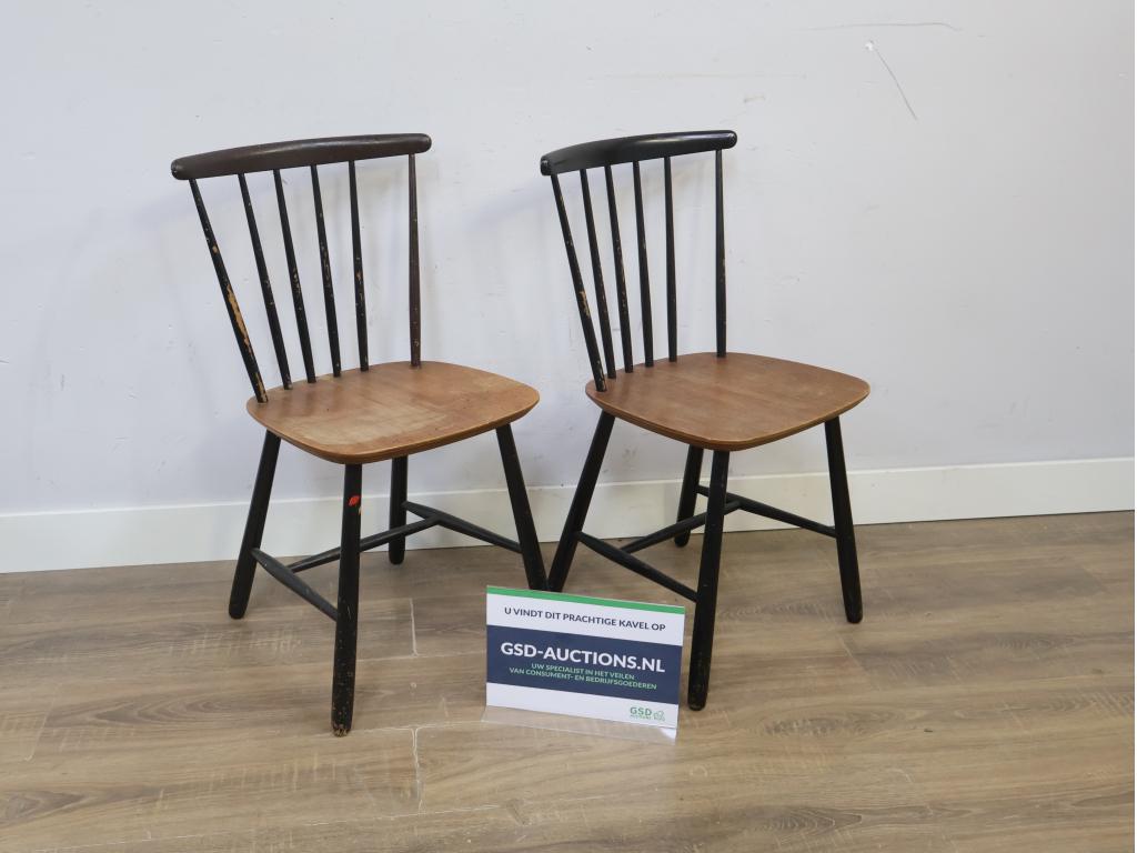 Vintage Scandinavische Spijlenstoelen - Ilmari Tapiovaara, Ophalen of Verzenden, Niet ingevuld, Niet ingevuld, Niet ingevuld