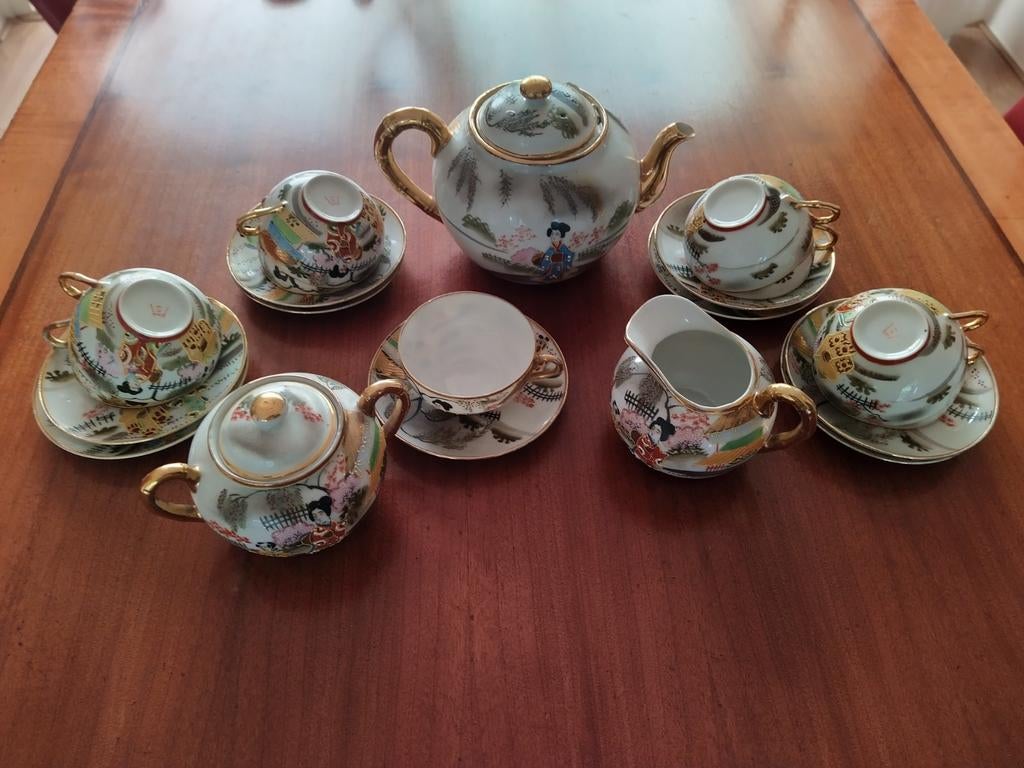 Japans porseleinen thee/koffie servies 12 delig, Ophalen of Verzenden