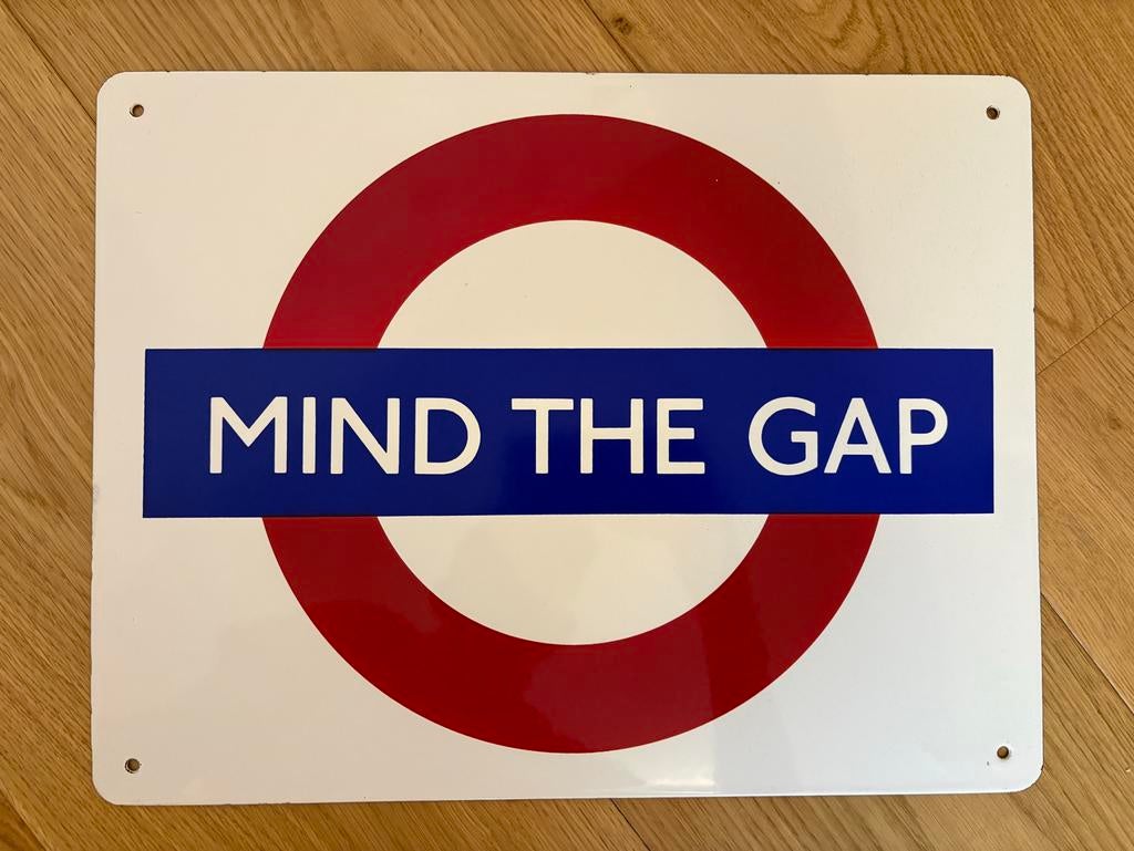 Mind the Gap London Underground bord, Ophalen, Zo goed als nieuw, Reclamebord