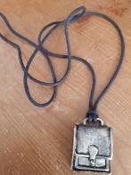 4) verzilverde schooltas aan leren veter, Ophalen of Verzenden, Zo goed als nieuw