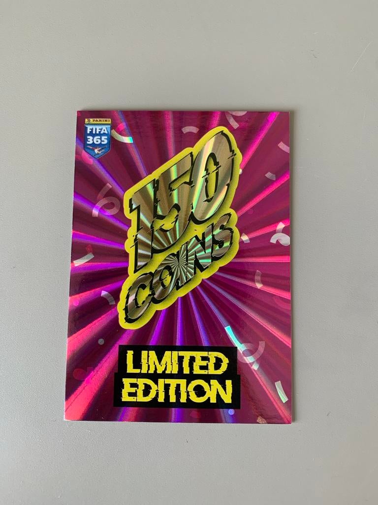 Panini FIFA 365 Limited Edition 150 Coins, Ophalen of Verzenden, Zo goed als nieuw, Overige sporten, Spelerskaart