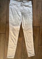 Witte skinny jeans bikerlook maat M, Ophalen of Verzenden, Zo goed als nieuw, Wit, Lang