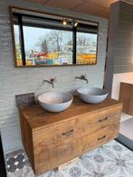 Sani art eikenhouten badmeubel showroommodel, Huis en Inrichting, Badkamer | Badkamermeubels, Ophalen, 100 tot 150 cm, Zo goed als nieuw