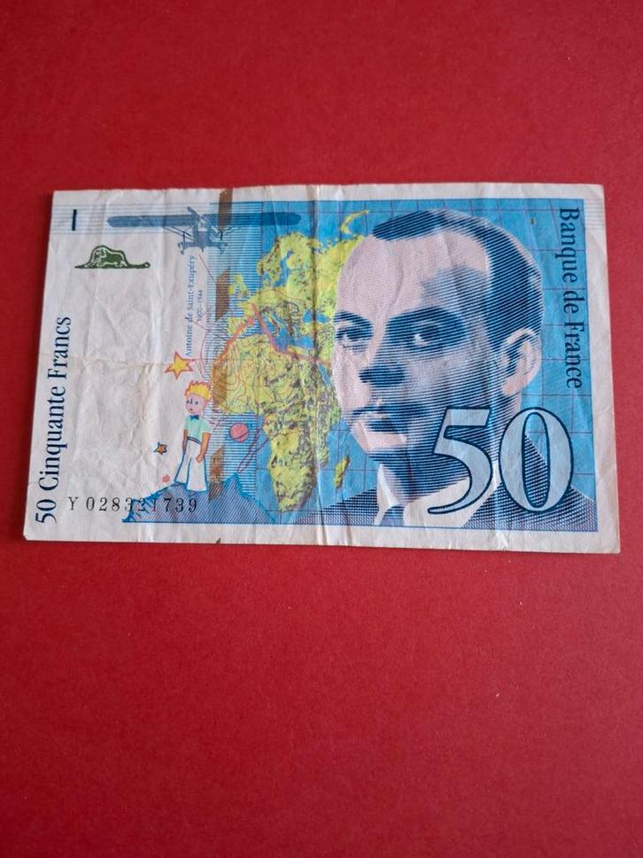 50 Frank biljet Frankrijk 1994 - Antoine de Saint-Exupéry, Postzegels en Munten, Bankbiljetten | Europa | Niet-Eurobiljetten, Ophalen of Verzenden