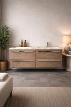 badmeubel 120x45 cm bruin inclusief wasbak, Huis en Inrichting, Badkamer | Badkamermeubels, Ophalen, ., Nieuw, 50 tot 100 cm