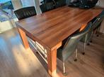 Massief houten eettafel en salontafel set, Huis en Inrichting, Tafels | Eettafels, Gebruikt, 150 tot 200 cm, 200 cm of meer, Ophalen of Verzenden