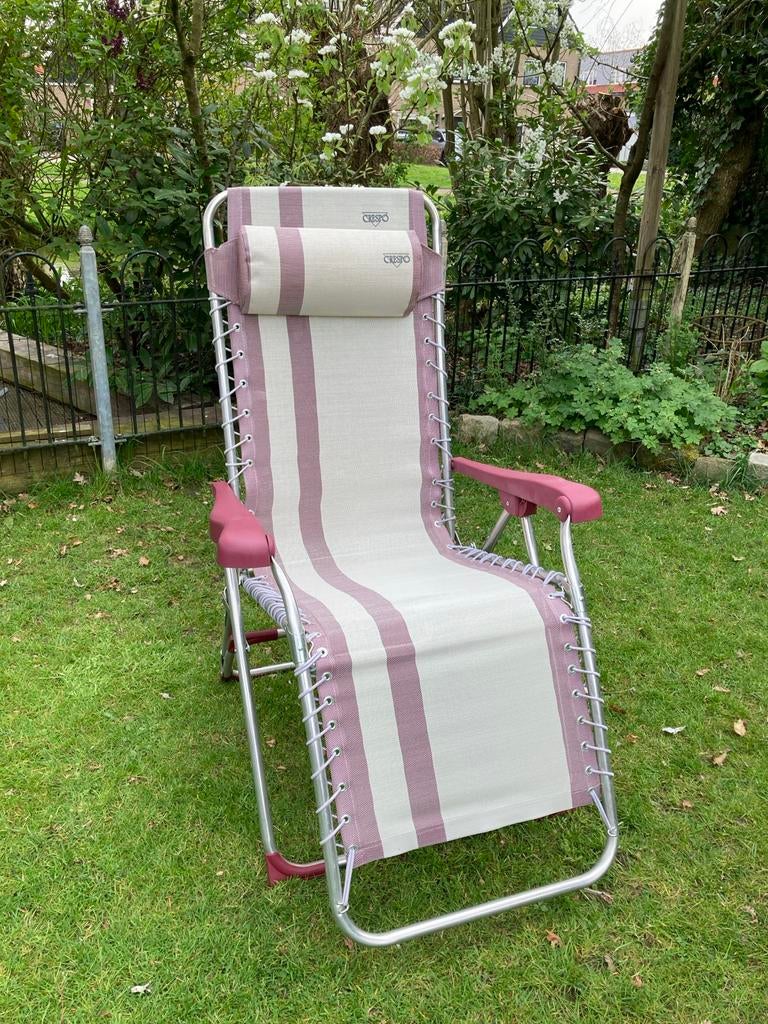 Crespo relaxstoel lichtgewicht, inklapbaar, Caravans en Kamperen, Kampeermeubelen, Gebruikt, Campingstoel, Ophalen