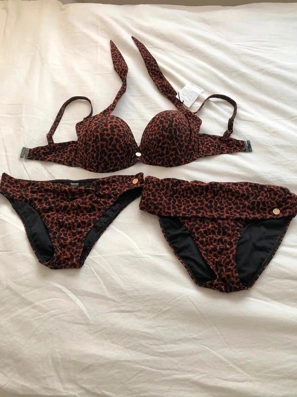 Ten Cate WOW Bikini Set Multiway Top (36F) + 2 Broekjes (38), Kleding | Dames, Badmode en Zwemkleding, Nieuw, Bikini, Bruin, Ophalen of Verzenden