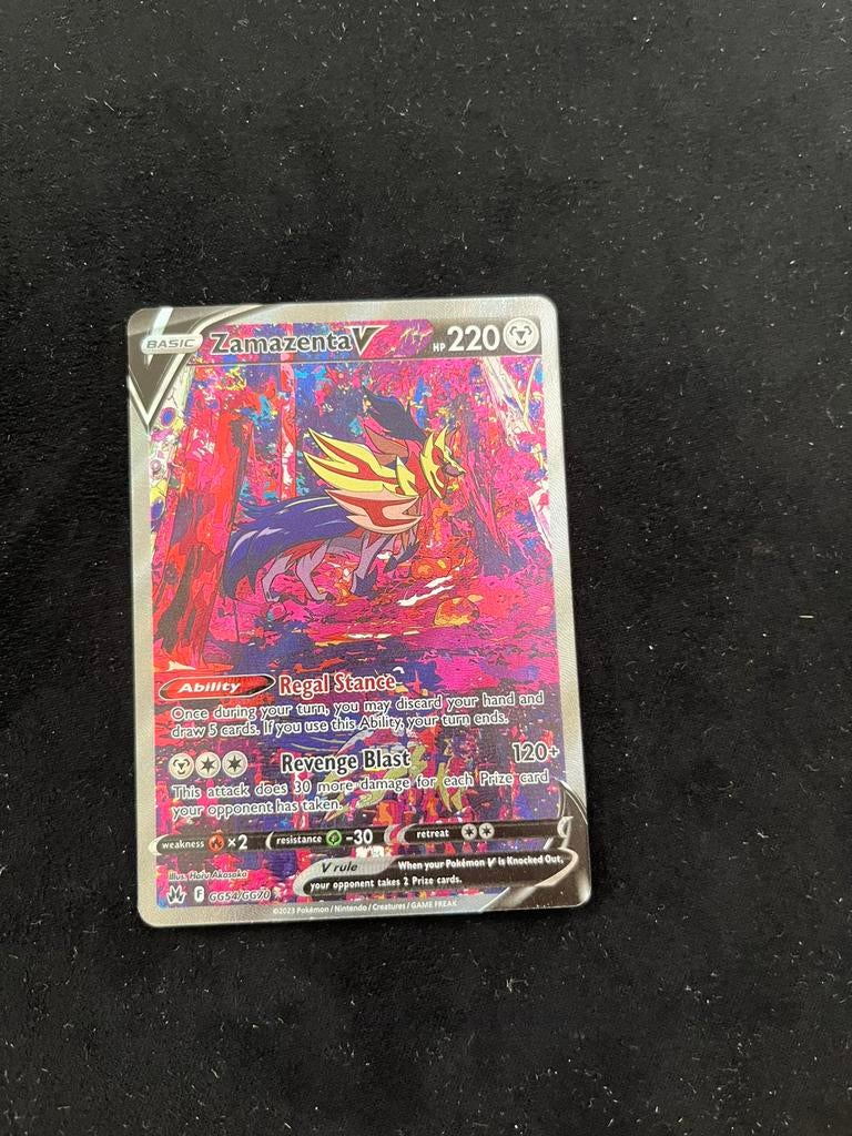 Zamazenta V #gg54, Hobby en Vrije tijd, Verzamelkaartspellen | Pokémon, Ophalen of Verzenden, Zo goed als nieuw