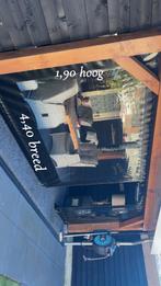 Afdak zeil 4,40 breed x 1,90 hoog, Tuin en Terras, Overkappingen, Ophalen, Gebruikt, Overige typen