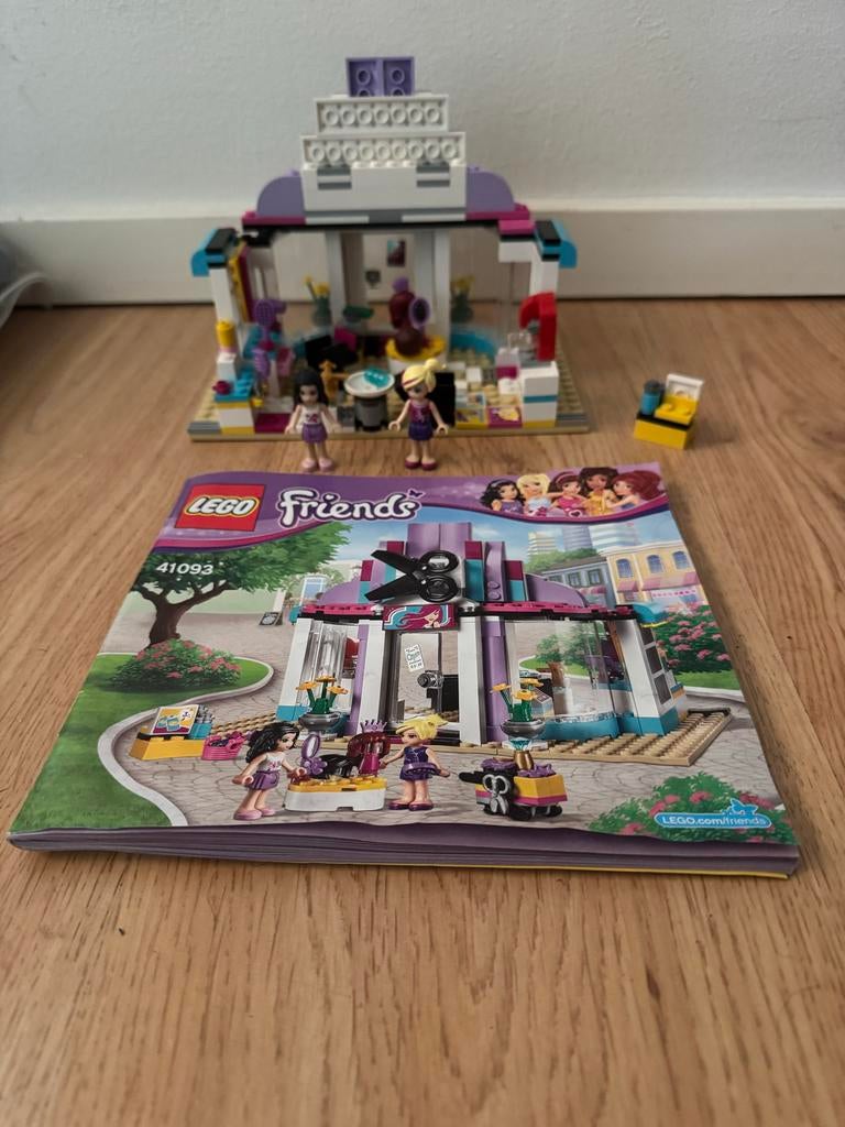 Lego Friends Kapsalon 41093 met boekje en poppetjes, Ophalen of Verzenden, Gebruikt, Complete set, Lego