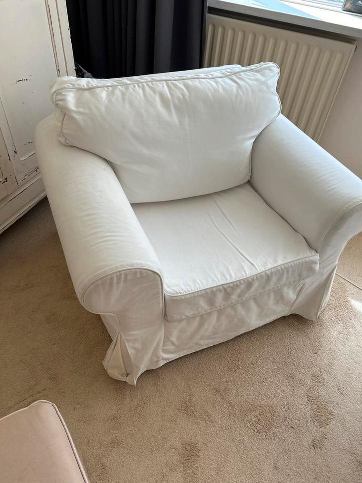 IKEA EKTORP Fauteuil - Comfortabel & Wasbaar, Huis en Inrichting, Fauteuils, Gebruikt, Stof, 100 tot 125 cm, 75 tot 100 cm, Ophalen
