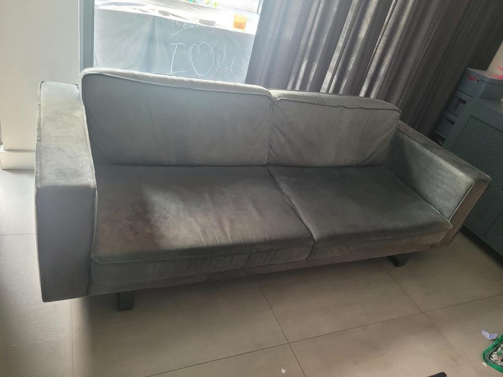 3-zits bank antraciet, Huis en Inrichting, Banken | Bankstellen, Ophalen, Gebruikt, Driepersoons, 200 tot 250 cm