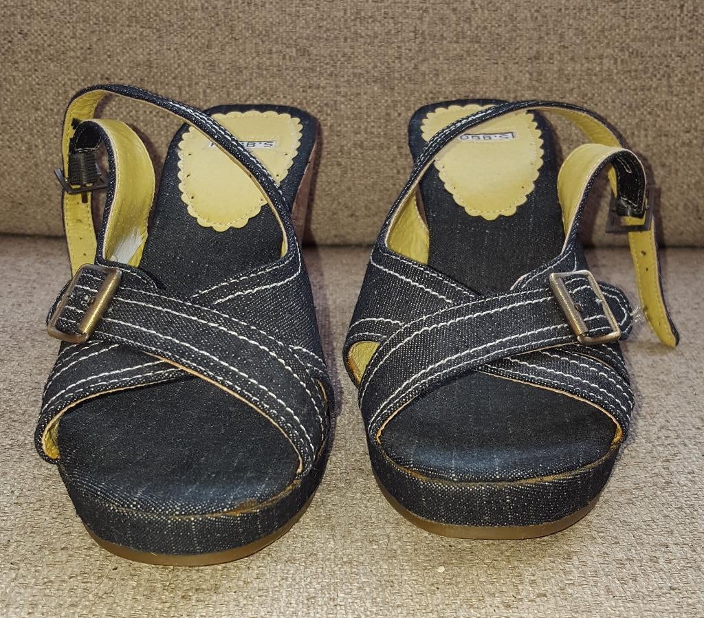 Hobb's hobbs denim sleehak sandalen mt 37 als nieuw nr 45307, Kleding | Dames, Schoenen, Hobb's, Blauw, ., Hobb's