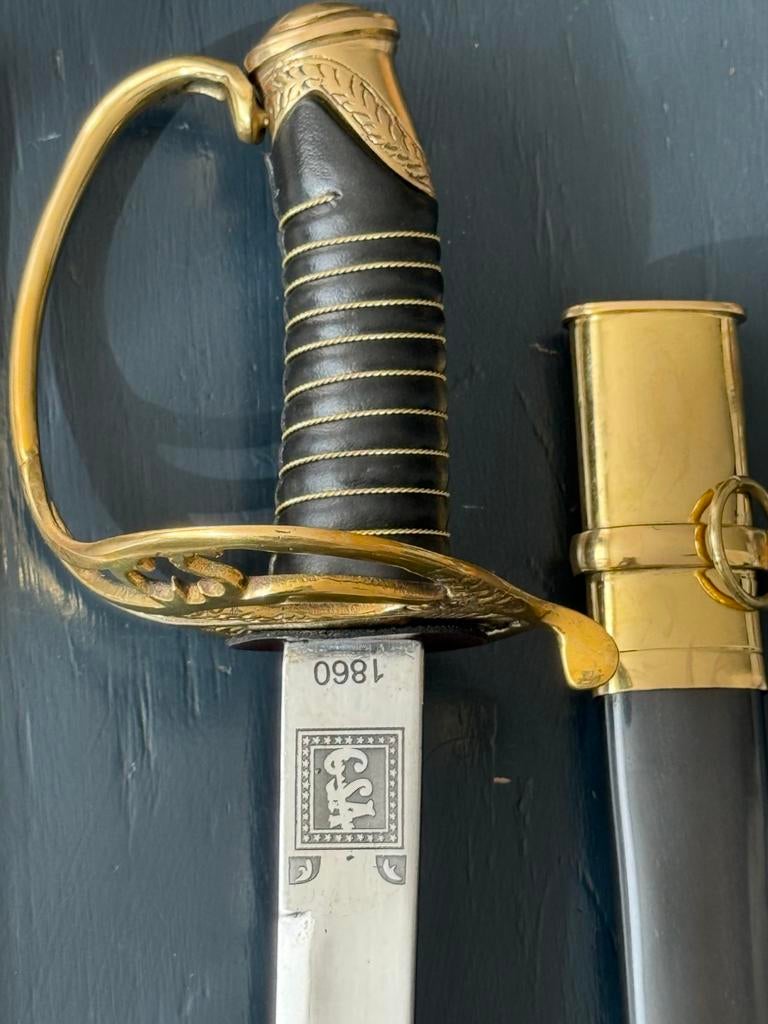 Sabel met schede, gemerkt 1860, Ophalen of Verzenden