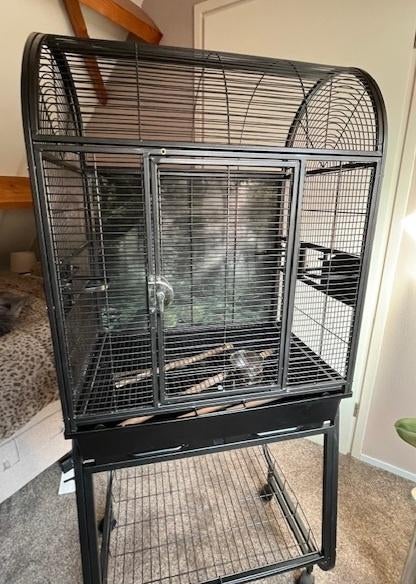 Mooie parkieten kooi, Dieren en Toebehoren, Vogels | Hokken en Kooien, Ophalen, Zo goed als nieuw, Metaal, Vogelkooi