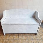 Wit Houten Klepbankje / Bankje voor Kinderen / Opbergruimte, Ophalen, Gebruikt, -, -