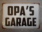 Opa's Garage 20x30 cm Reclamebord, Ophalen of Verzenden, Nieuw, Reclamebord