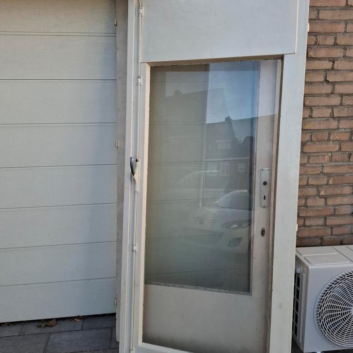 Grote zware klapdeuren, Doe-het-zelf en Verbouw, Deuren en Horren, Gebruikt, Binnendeur, 215 cm of meer, 120 cm of meer, Glas