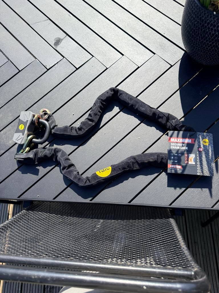 Yale Maximum Security Kettingslot voor Scooter/Motor, Ophalen, Nieuw, Kettingslot