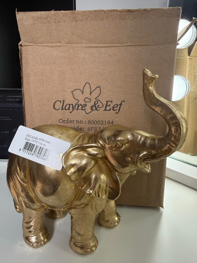 Clayre en Eef decoratie olifant, Huis en Inrichting, Woonaccessoires | Overige, Ophalen of Verzenden, Nieuw