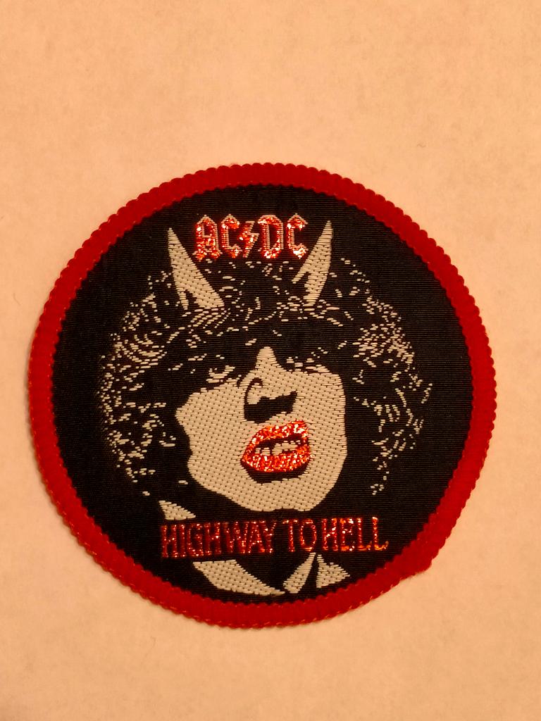 AC DC highway to hell vintage rock muziek kleding patch RARE, Ophalen of Verzenden, Nieuw, Kleding