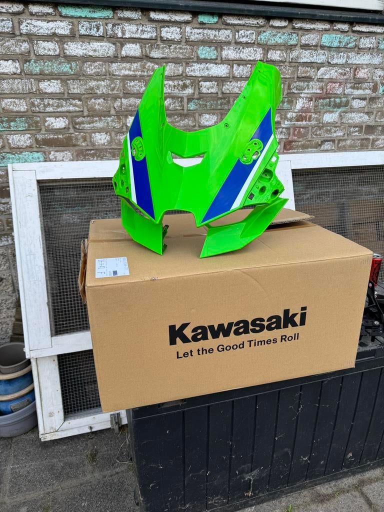 Kawasaki kuipdeel groen/blauw - schade linkerkant, Ophalen of Verzenden, Gebruikt