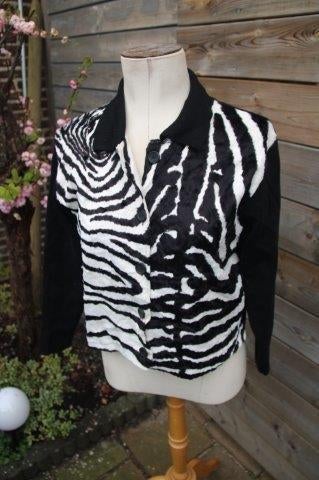 Jasje/ Vest zwart/ wit Frapp mt 38 winter Vaste prijs OPRUIM, Maat 38/40 (M), Frapp, Verzenden, Zwart