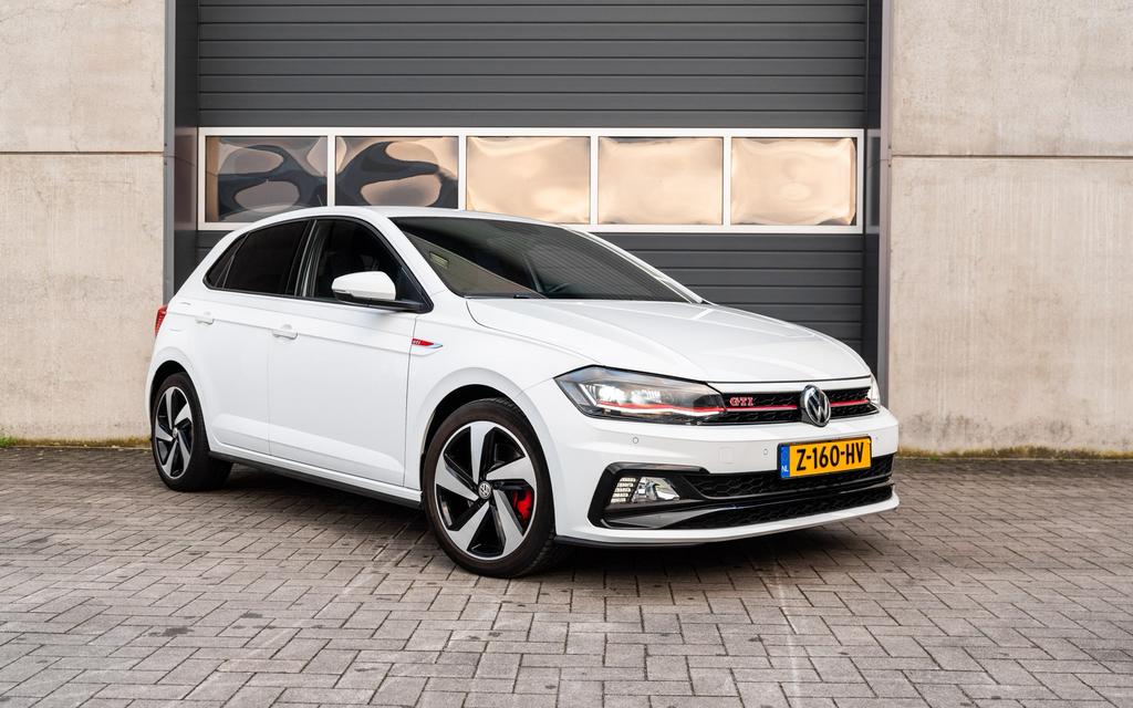 Volkswagen polo GTI 2.0 DSG 2020, Stof, Zwart, Wit, Dealer onderhouden