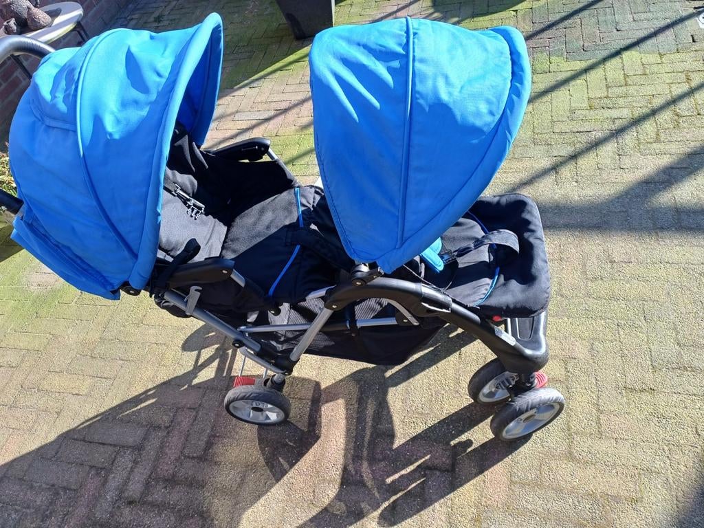 Duo wandelwagen tweeling wandelwagen, Ophalen, Gebruikt