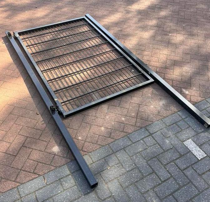 Zwarte dubbelstaafmatpoort, Tuin en Terras, Tuinpoorten, Ophalen