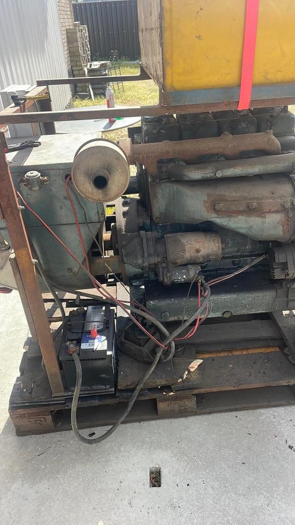 Lister dursley 4cilinder aggrigaat, Gebruikt, Elektrisch startend, Dieselolie, Ophalen of Verzenden