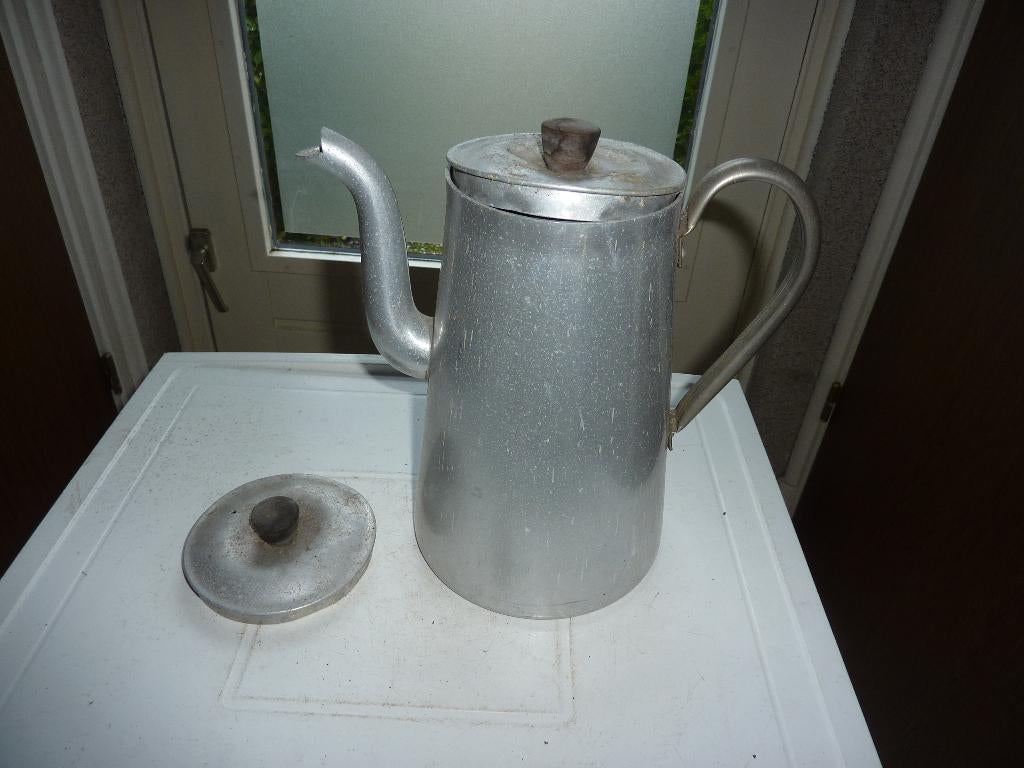 oude zinken koffie of theepot, Ophalen of Verzenden