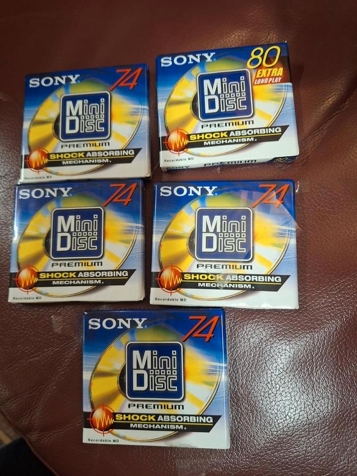 5x Sony MiniDisc  - Nieuw in verpakkin, Audio, Tv en Foto, Walkmans, Discmans en Minidiscspelers, Ophalen of Verzenden