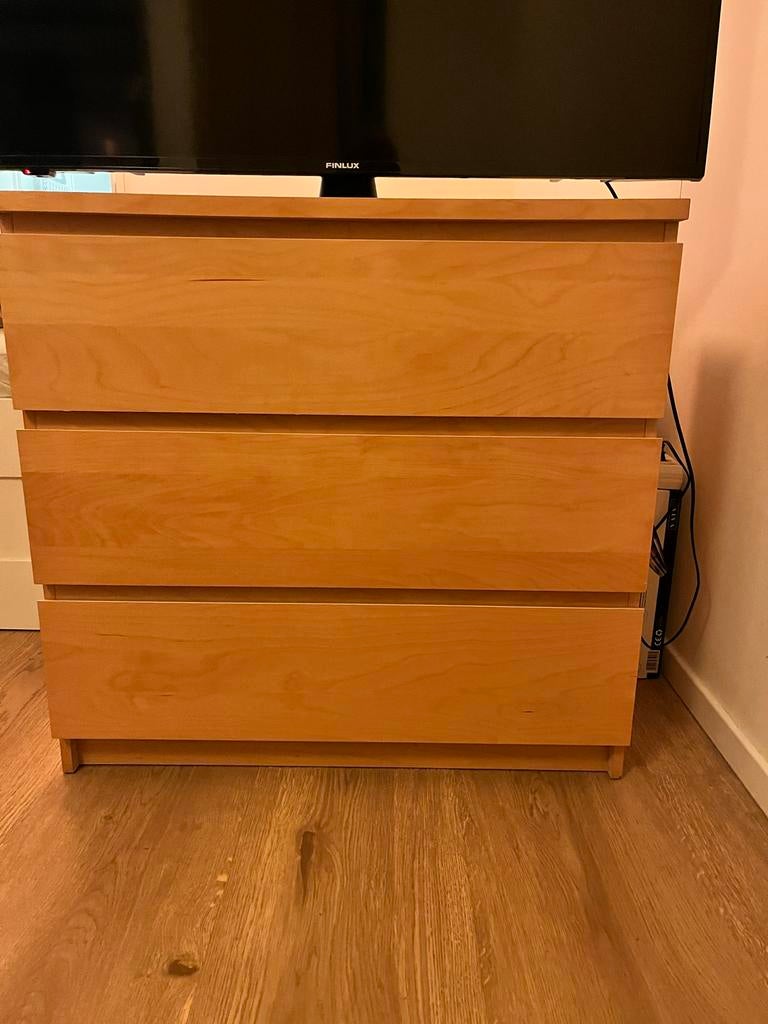 IKEA Malm ladekast in goede staat, Ophalen, Gebruikt, 50 tot 100 cm, 3 of 4 laden