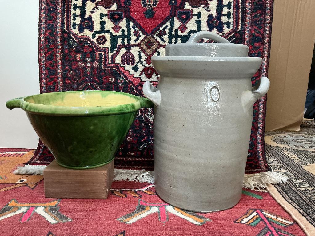 Fermentatiepot zuurkoolpot geglazuurde pot 10 liter met wate, Ophalen, Gebruikt, Voorraadpot, Steen/keramiek