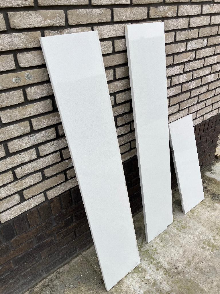 Vensterbank wit (marmer)composiet bianco-c, Ophalen, Overige materialen, 100 tot 150 cm, Vensterbanken