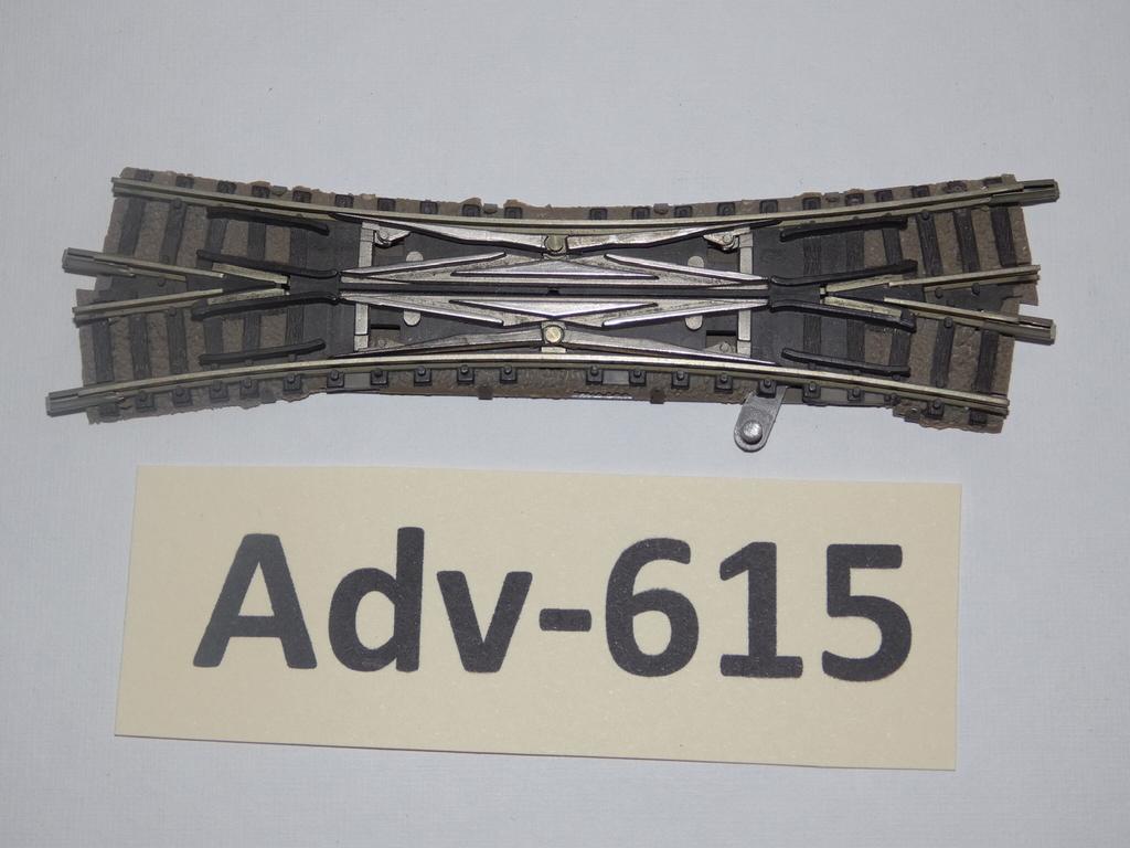 Adv-615 N Spoor Engelse Wissel Links 9166 Fleischmann DB, Gebruikt, Gelijkstroom, Fleischmann, Rails
