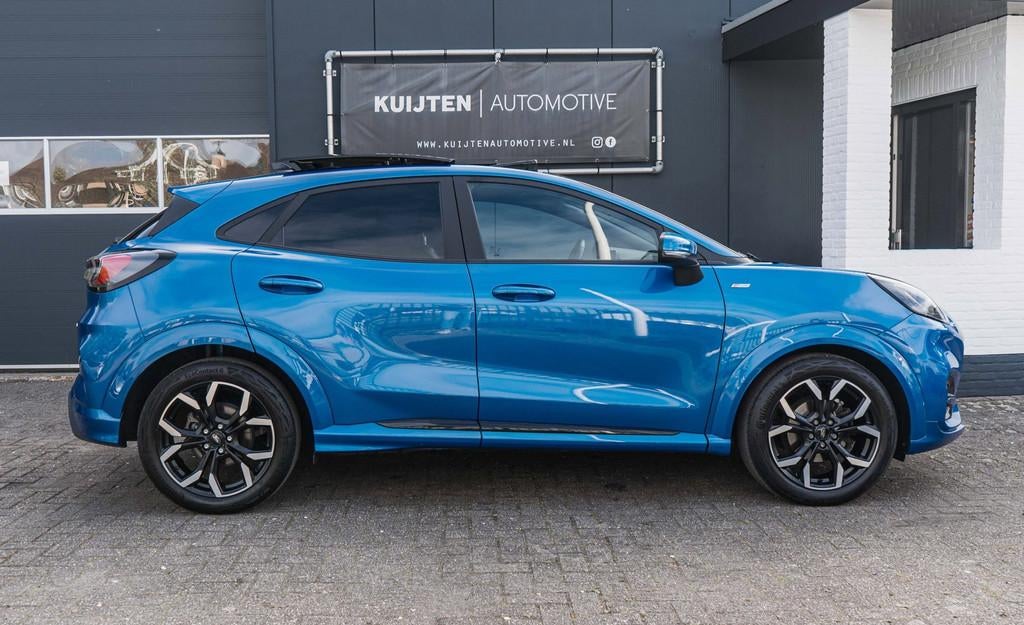 Ford Puma 1.0 EcoBoost Hybrid ST-Line X / LED / Pano / Winte, Auto's, Ford, Voorwielaandrijving, 125 pk, Blauw, Bedrijf