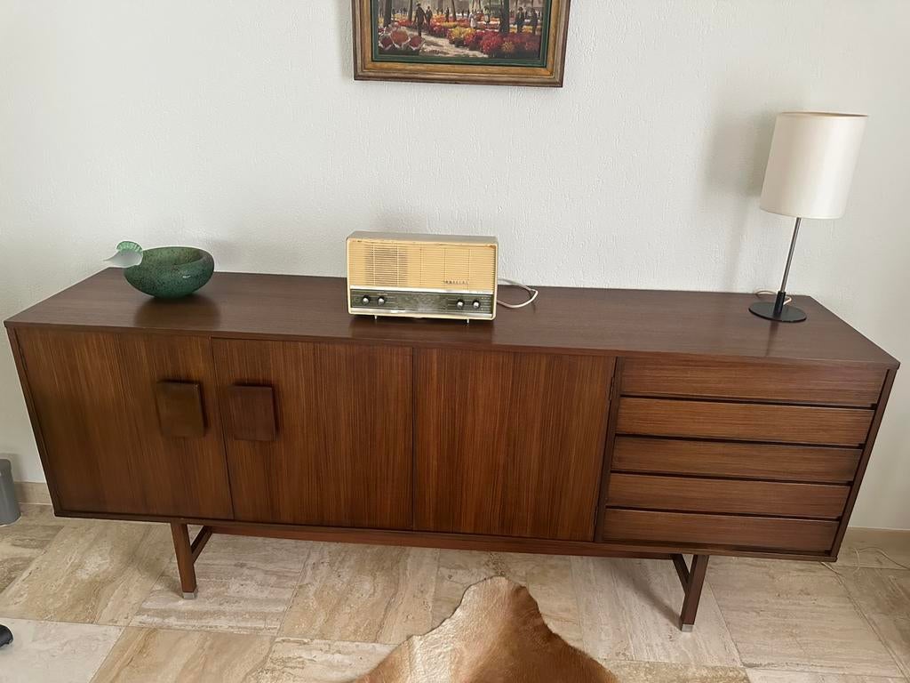 Fristho palissander dressoir, salontafel, tafel en 4 stoelen, Ophalen of Verzenden, Zo goed als nieuw, 25 tot 50 cm, 50 tot 100 cm