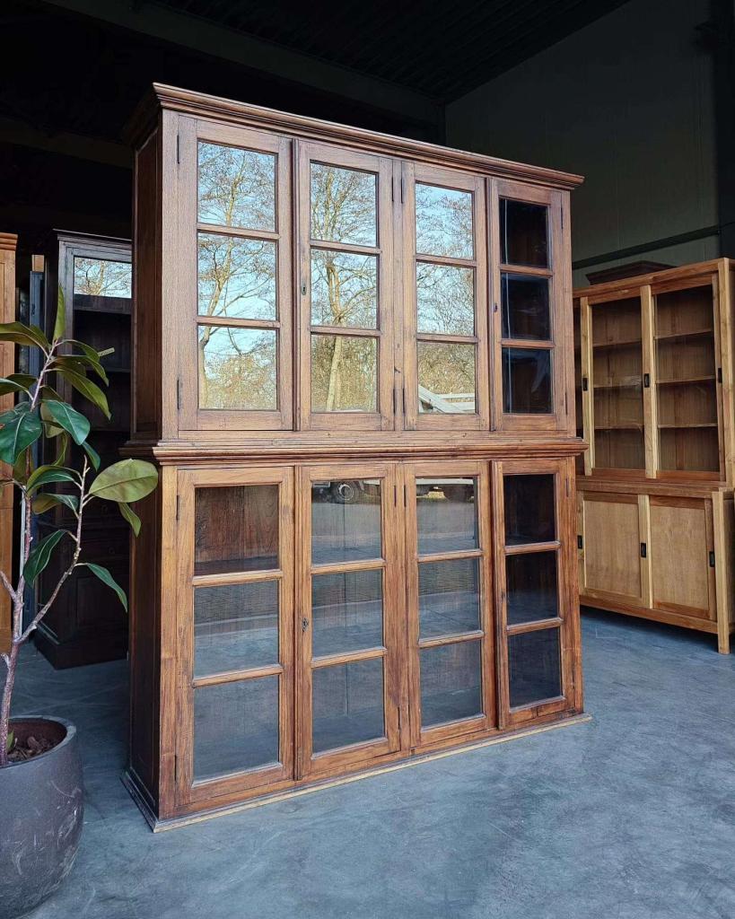 Antieke Servieskast | XXL Vitrinekast | Winkelkast #5588, Ophalen of Verzenden