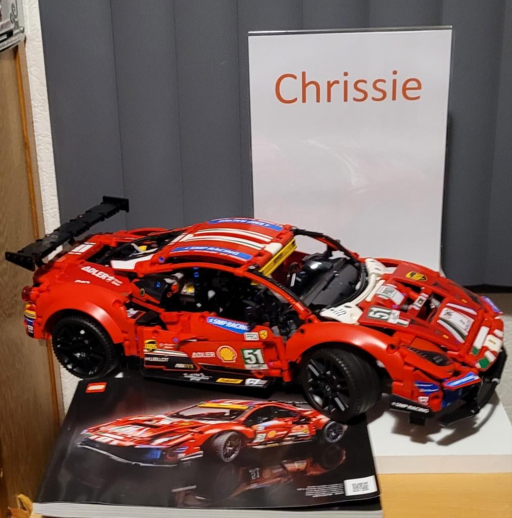 LEGO Technic 42125 Ferrari 488 GTE AF Corse #51, Ophalen, Zo goed als nieuw, Complete set, Lego