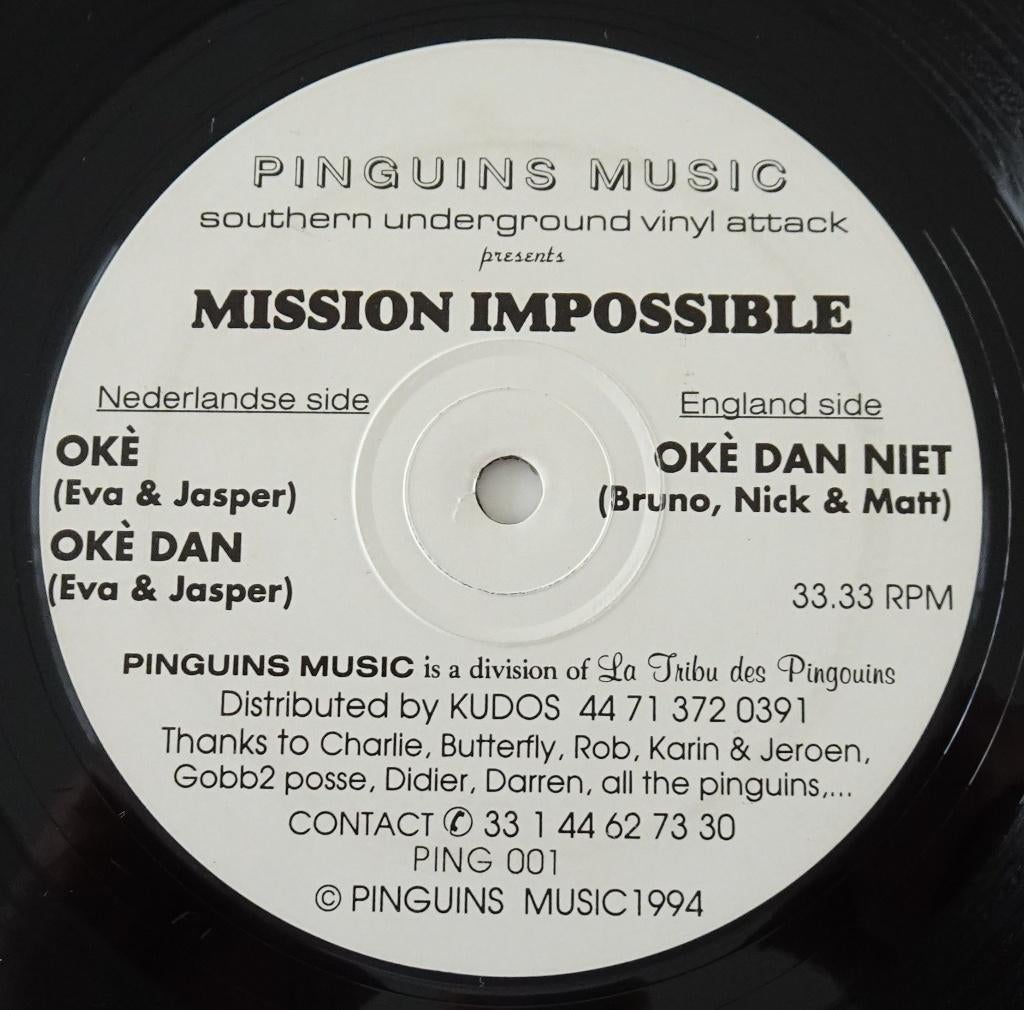 Mission Impossible - Oke Dan Niet --- Progressive House 1994, Ophalen, Zo goed als nieuw, 12 inch, Overige genres