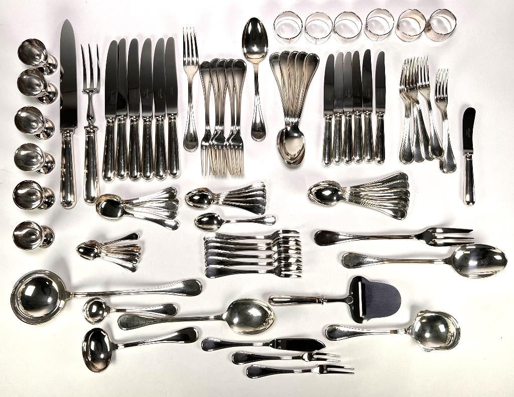 71. Verzilverd bestek, Christofle - Frankrijk., Antiek en Kunst, Antiek | Goud en Zilver, Ophalen of Verzenden, Zilver