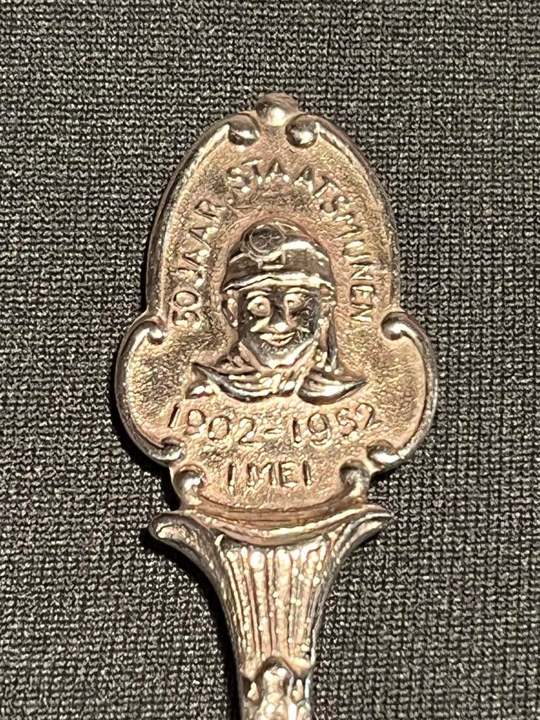Vintage lepeltje 50 jaar Staatsmijnen., Ophalen of Verzenden