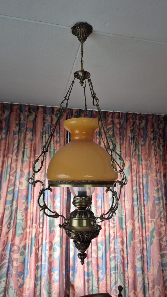 lamp, Huis en Inrichting, Lampen | Hanglampen, Gebruikt, Glas, 75 cm of meer, Ophalen