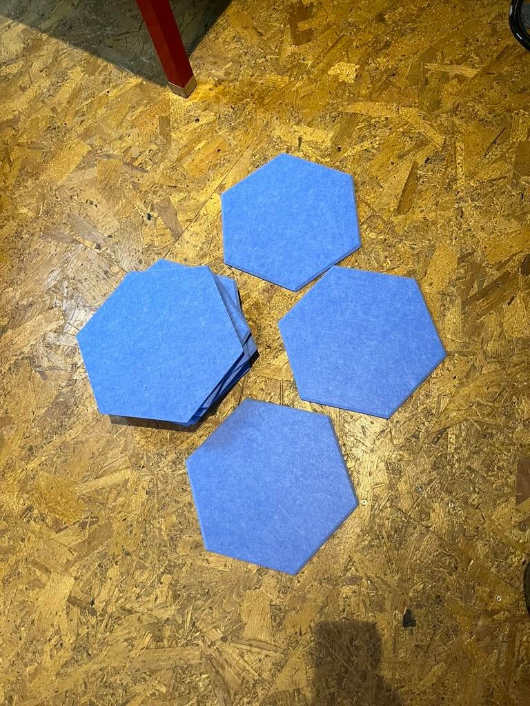 Licht blauwe acoustische panelen hexagon, Textiel, Nieuw, Ophalen of Verzenden, Wandtegel
