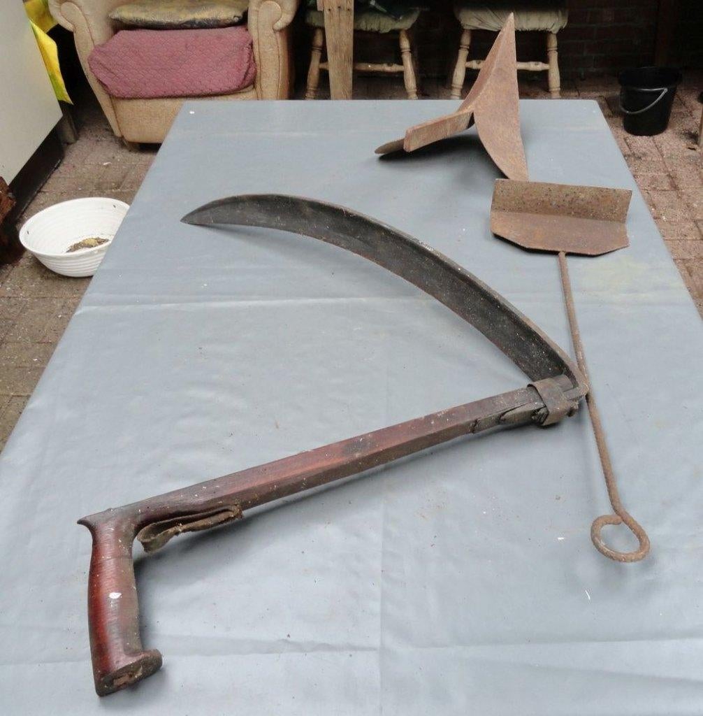 Ploegvleugel, putjes schepper en antieke zicht, Antiek en Kunst, Antiek | Gereedschap en Instrumenten, Ophalen of Verzenden